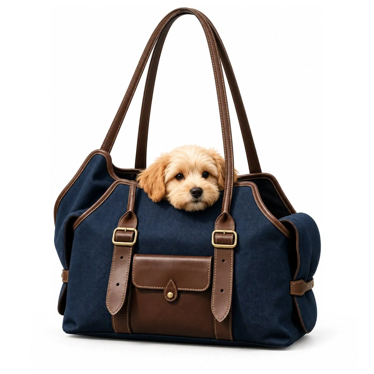 Custom Canvas Pet Carrier Tote Bag for Dog and Cat Travel