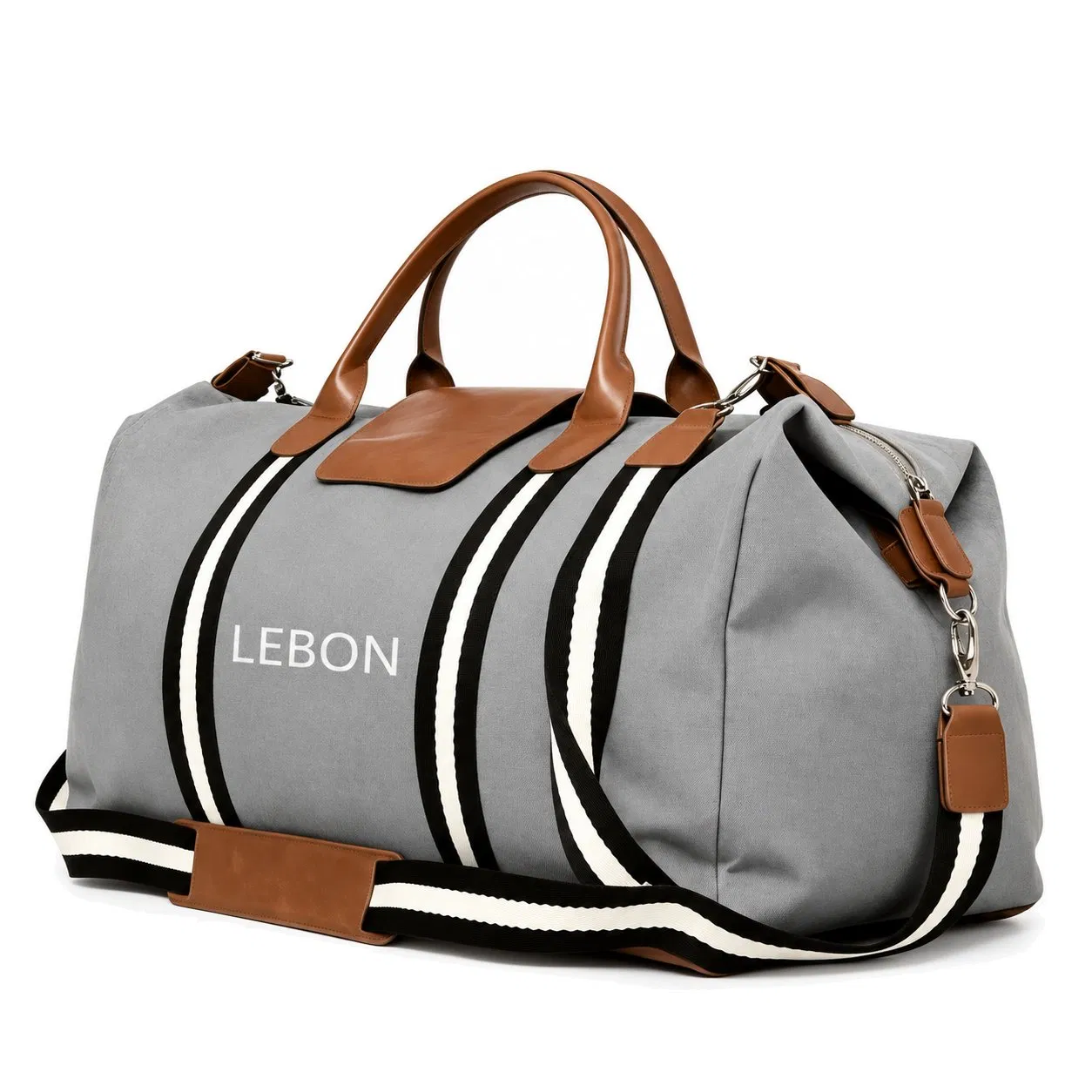 Custom Canvas Weekender Travel Duffle Bag with Water Resistant Coating and Large Capacity