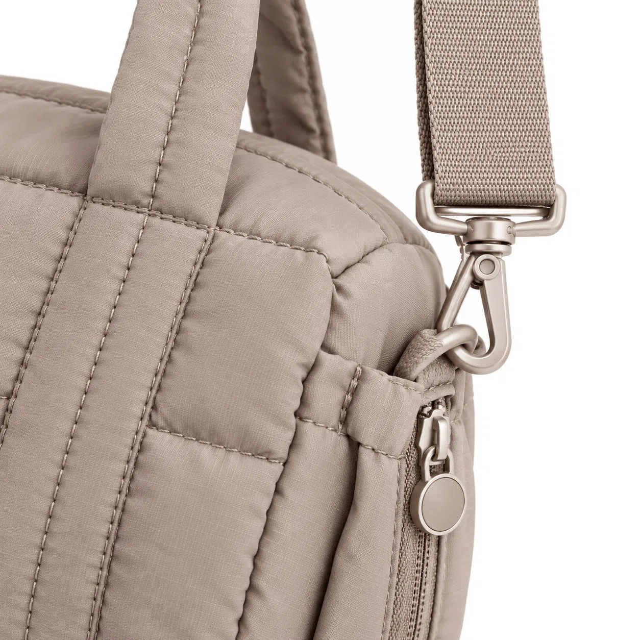 Custom Puffy Mini Gym Duffle Bag for Women Lightweight Quilted Sport Travel Tote