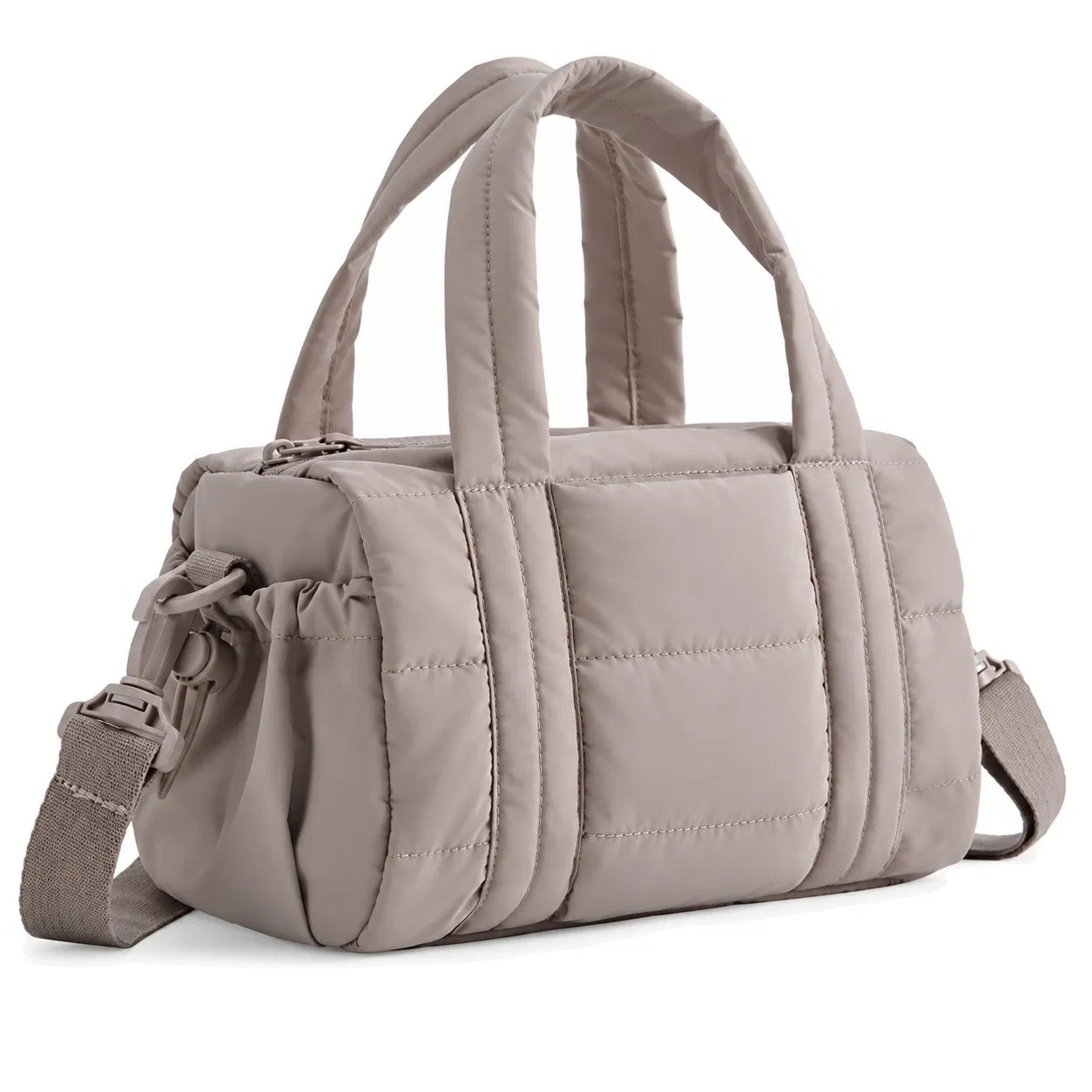 Custom Puffy Mini Gym Duffle Bag for Women Lightweight Quilted Sport Travel Tote