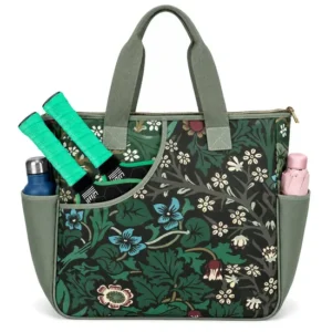 Custom Floral Pickleball Paddle Tote Bag Nylon Tennis Badminton Racket Sports Organizer