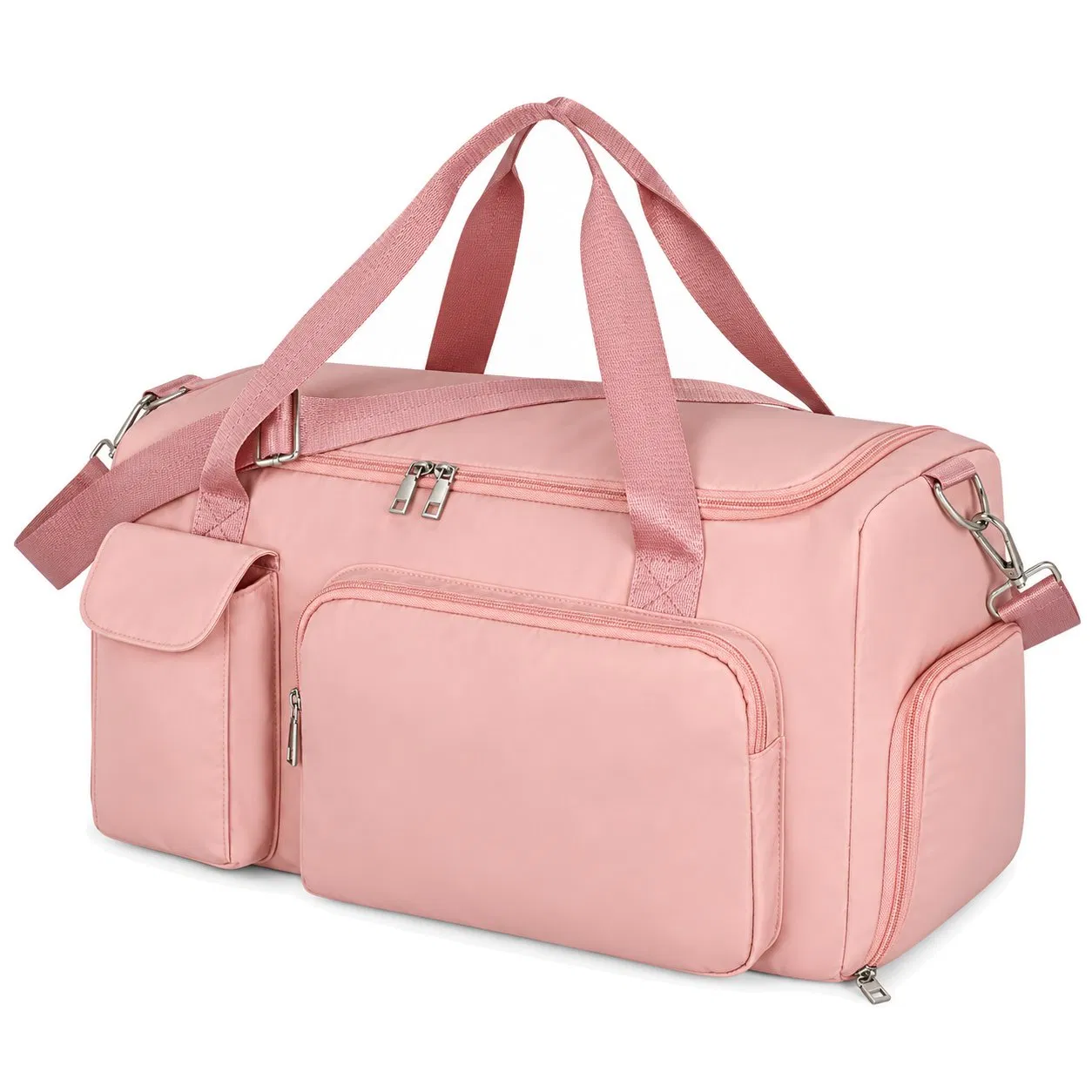 Custom Logo Polyester Sports Gym Duffle Bag Lightweight Travel Weekender Bag for Women