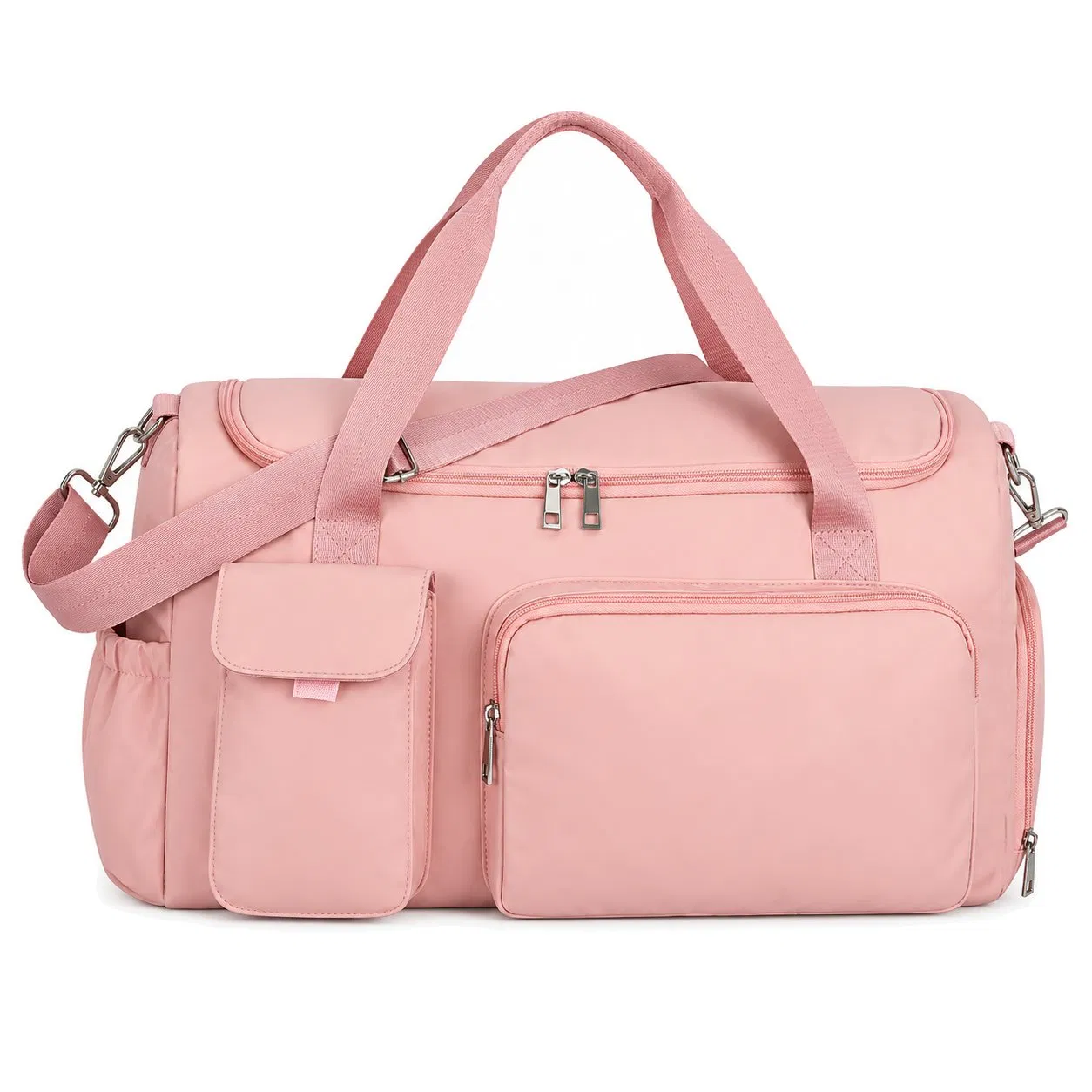 Custom Logo Polyester Sports Gym Duffle Bag Lightweight Travel Weekender Bag for Women