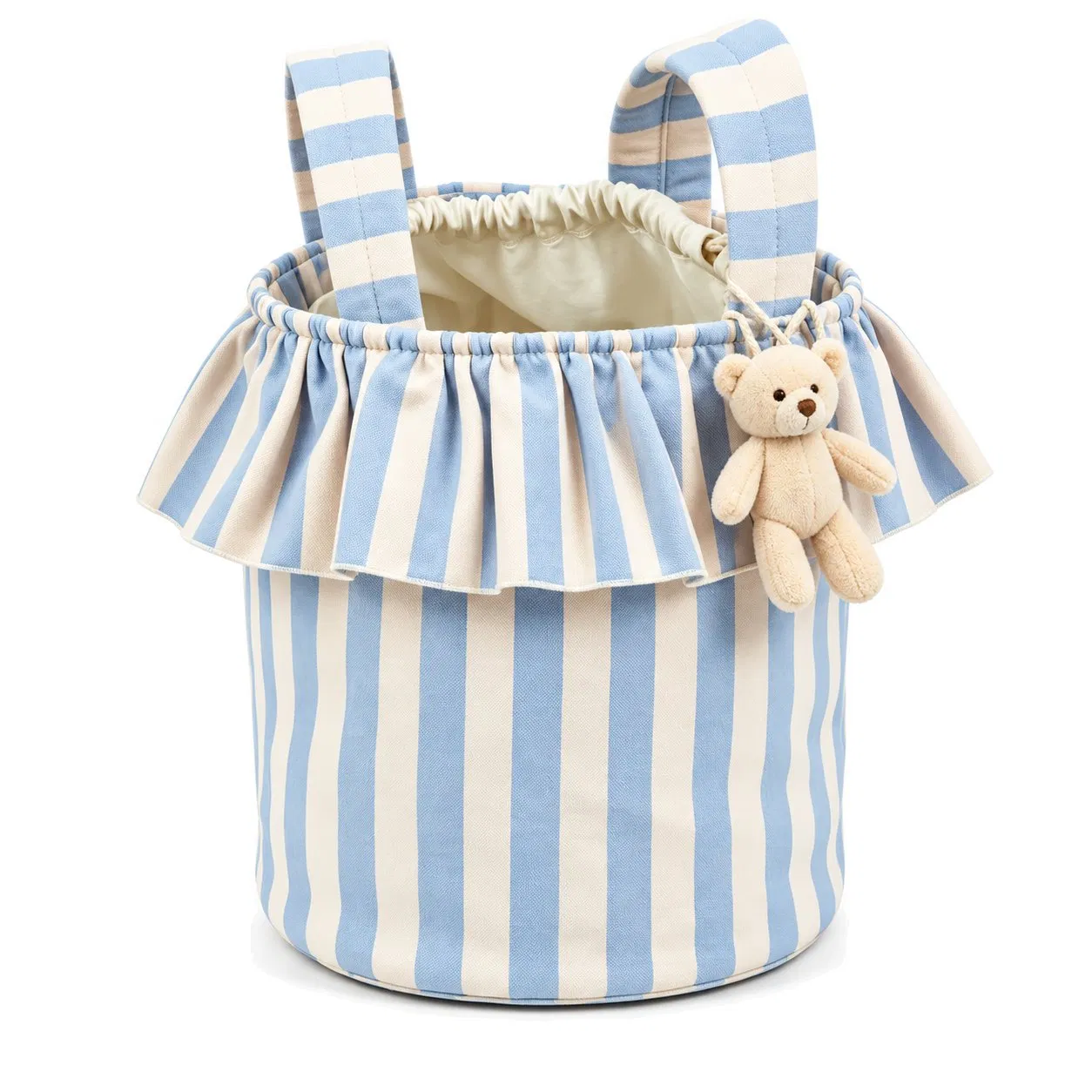 Custom Cotton Polyester Ruffle Stroller Diaper Bag Water Resistant Organizer Tote