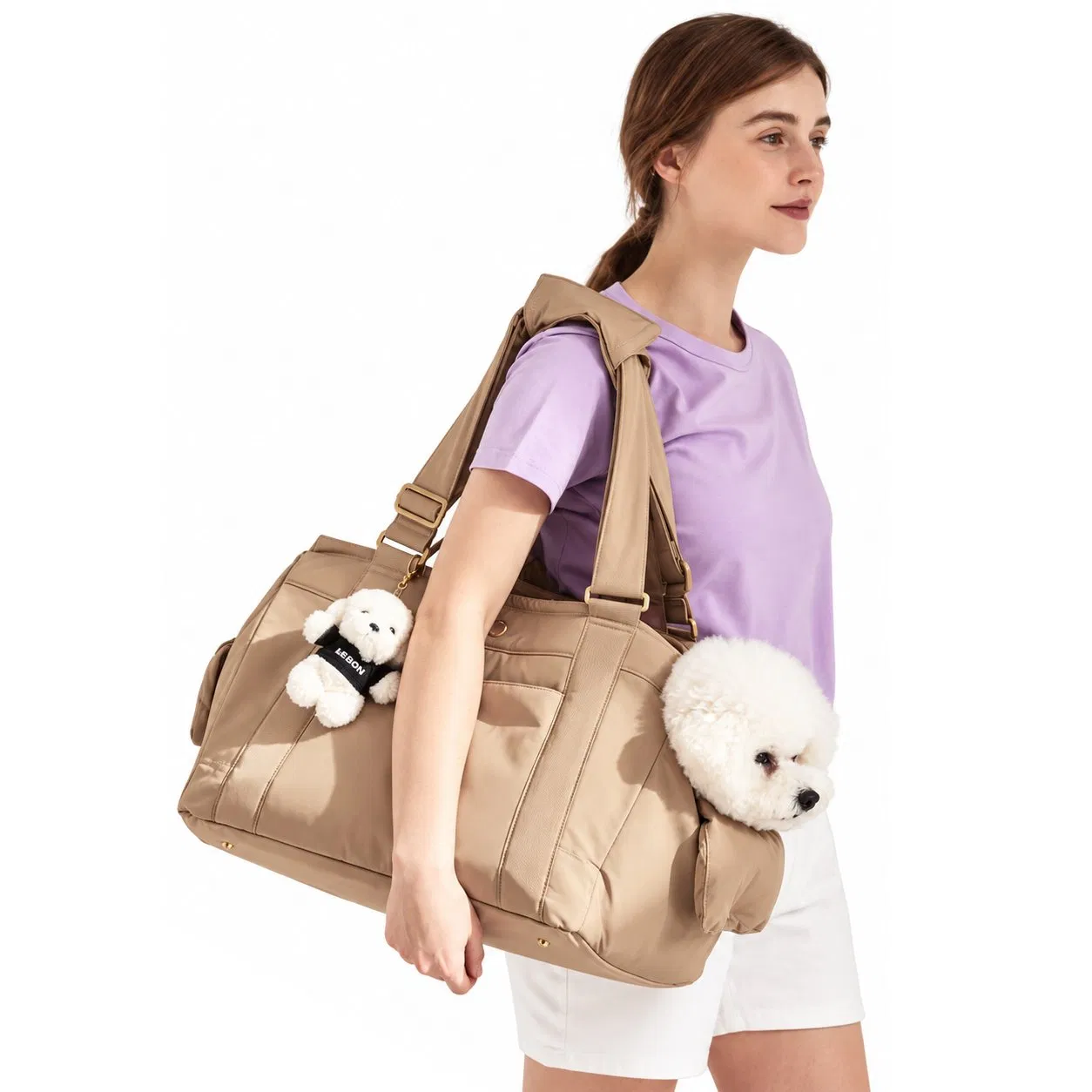 Custom Nylon Soft Pet Carrier Tote Bag for Small Dogs and Cats Outdoor Travel