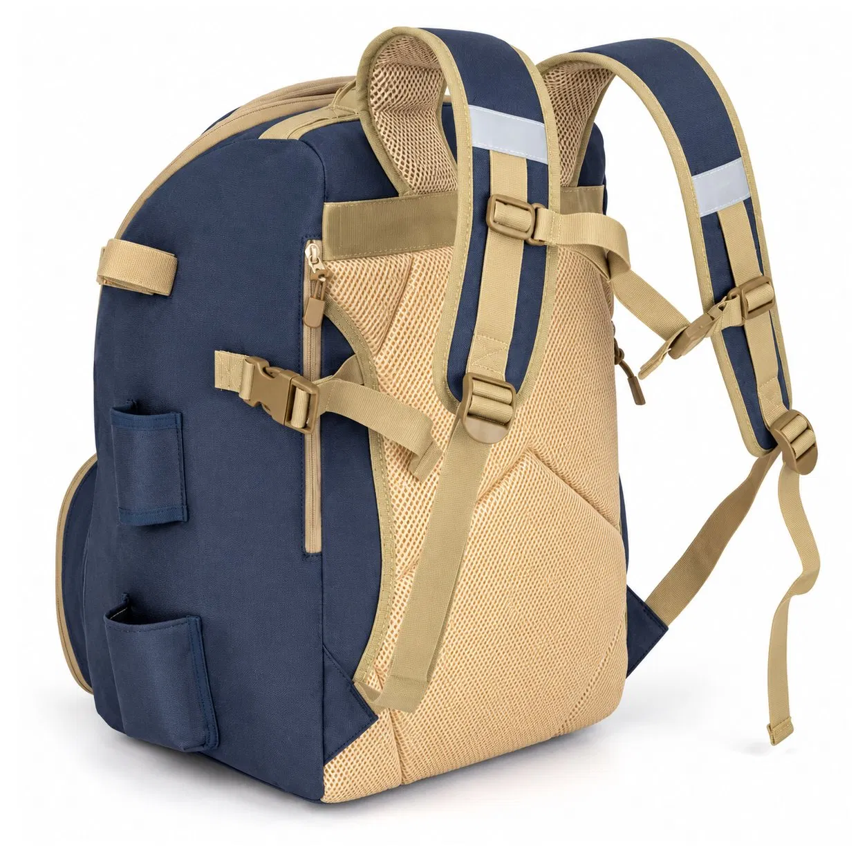 Oxford Fishing Tackle Backpack with Adjustable Divider and Rod Holders for Camping