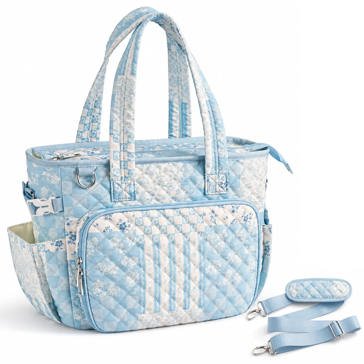 Polyester Multipurpose Journal Organizer Tote Bag with Zipper and Custom Print