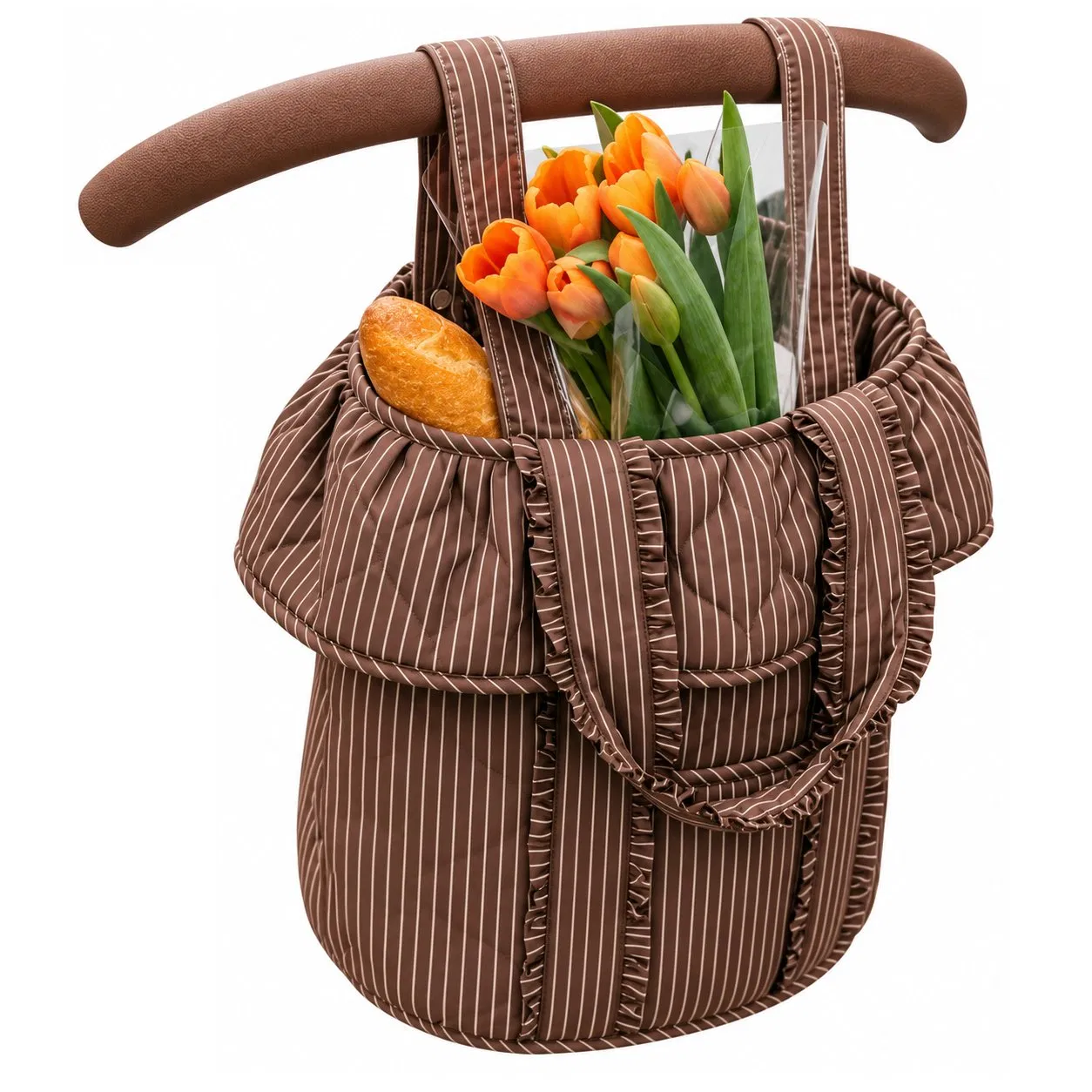 Custom Checkered Stroller Hanging Basket Bag Portable Baby Diaper Organizer