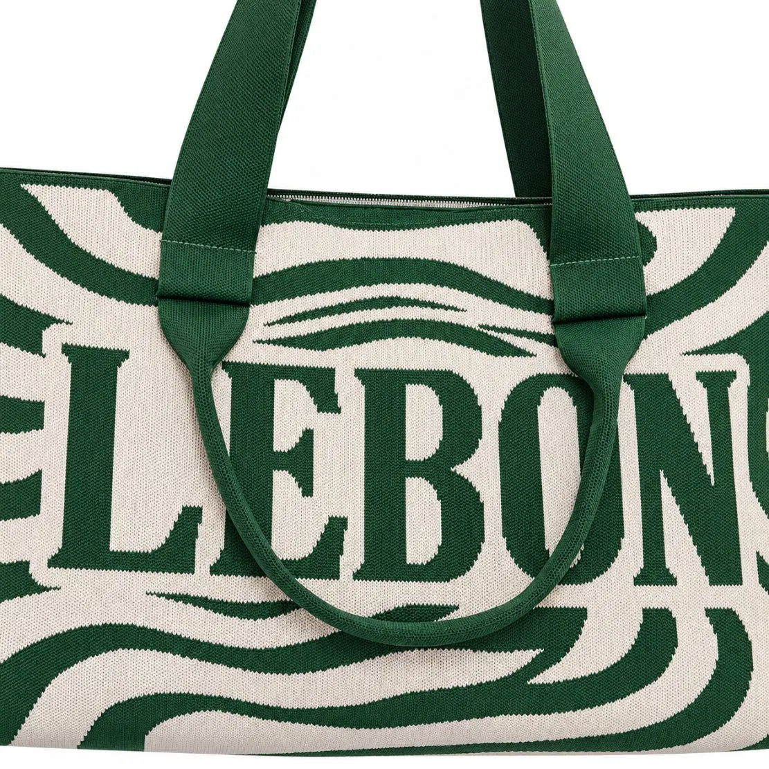 Custom Knitted Fabric Shoulder Tote Shopping Bag for Travel and Daily Use