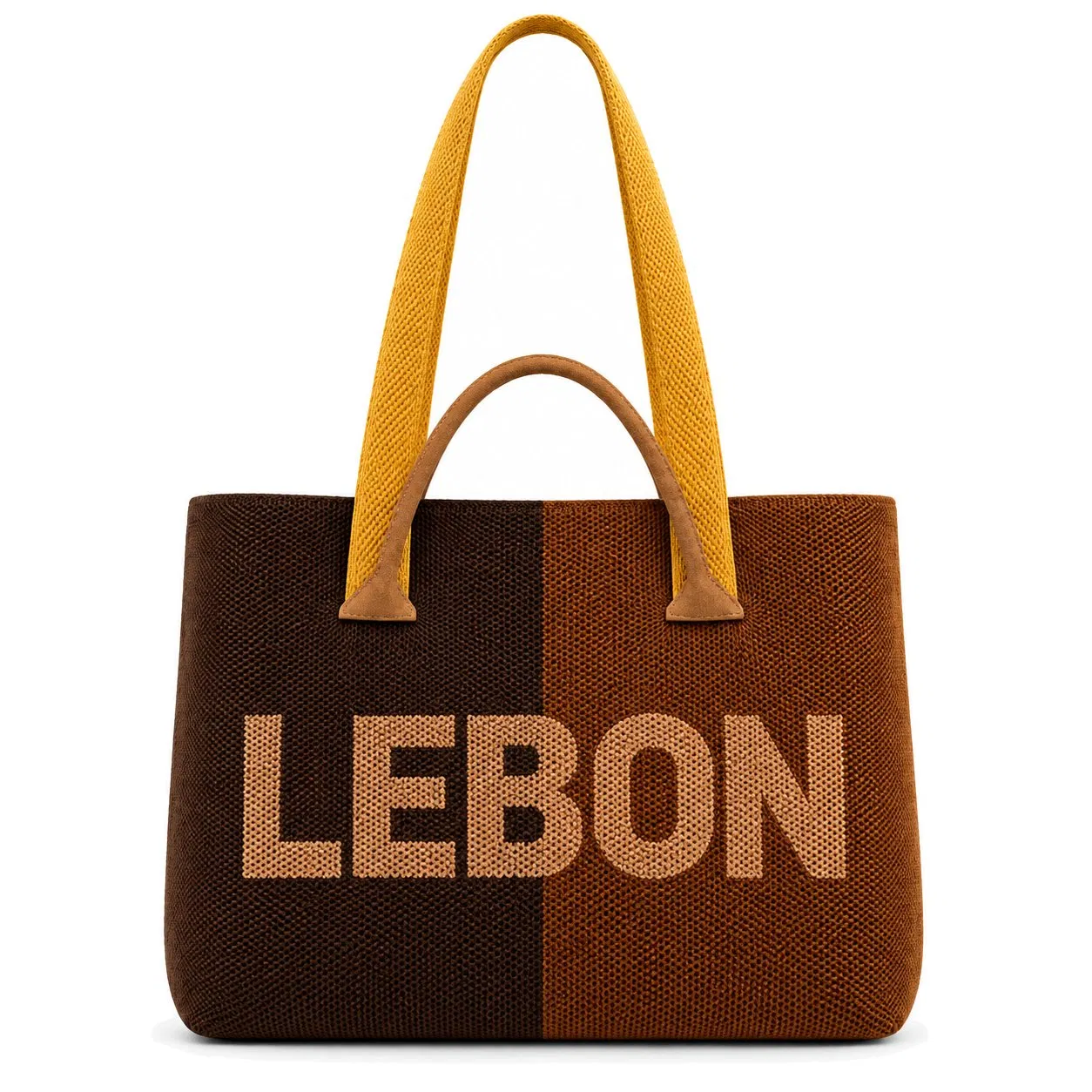 Custom Knitted Fabric Shoulder Tote Shopping Bag for Travel and Daily Use