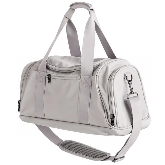 Women Gym Duffle Weekender Travel Bag with Shoe Compartment and Adjustable Strap