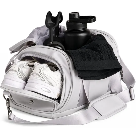 Women Gym Duffle Weekender Travel Bag with Shoe Compartment and Adjustable Strap