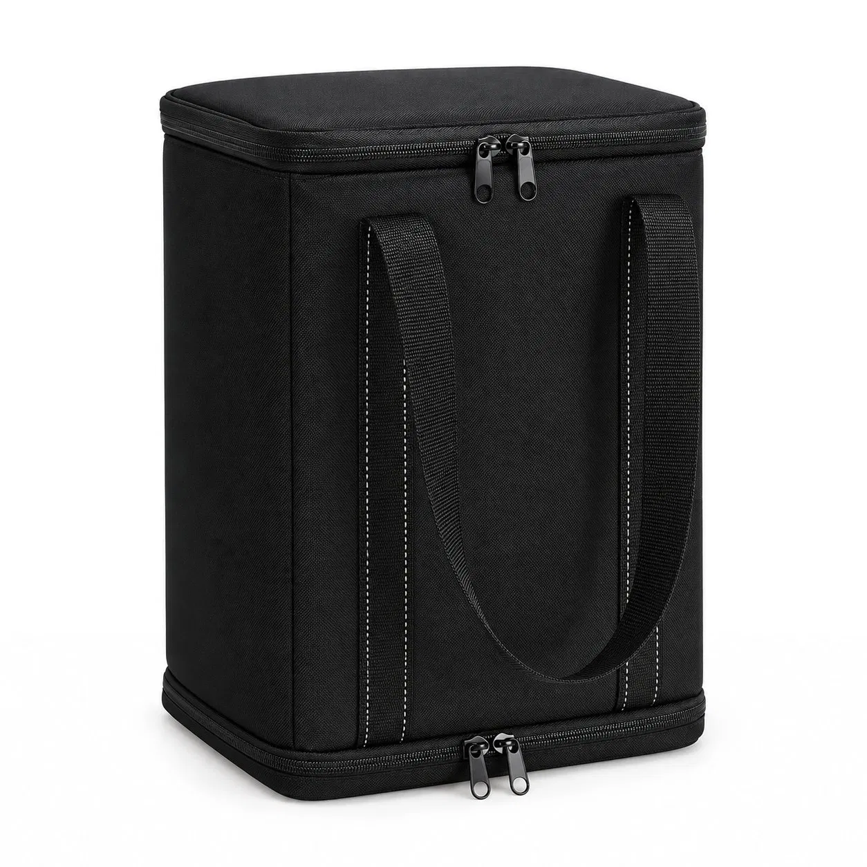 Portable Insulated Wine Carrier Cooler Bag with Detachable Divider for Camping Picnic
