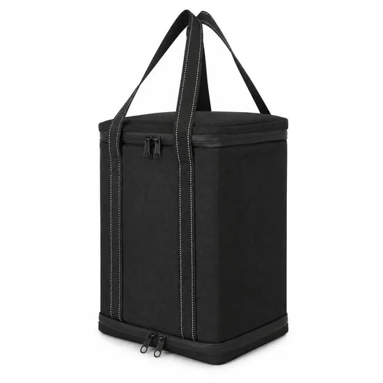 Portable Insulated Wine Carrier Cooler Bag with Detachable Divider for Camping Picnic