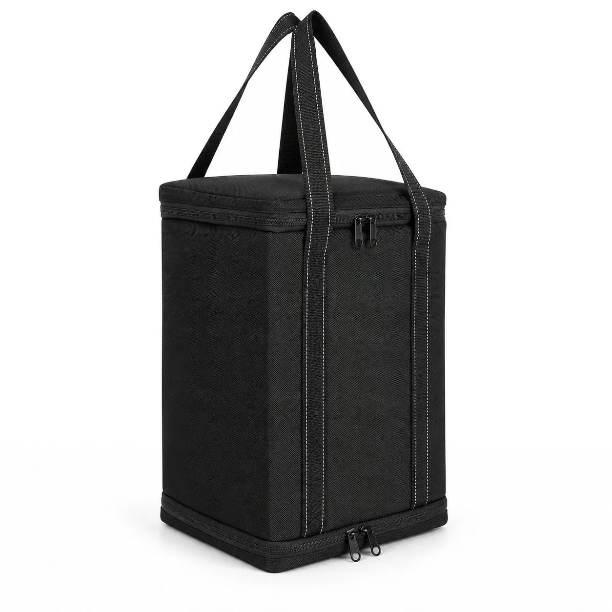 Portable Insulated Wine Carrier Cooler Bag with Detachable Divider for Camping Picnic