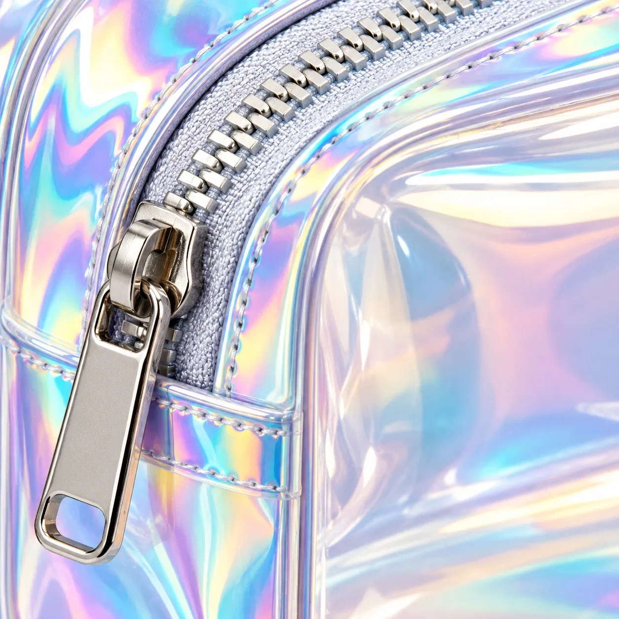 Clear PVC Cosmetic Pouch with Zipper for Travel Makeup and Toiletry Storage