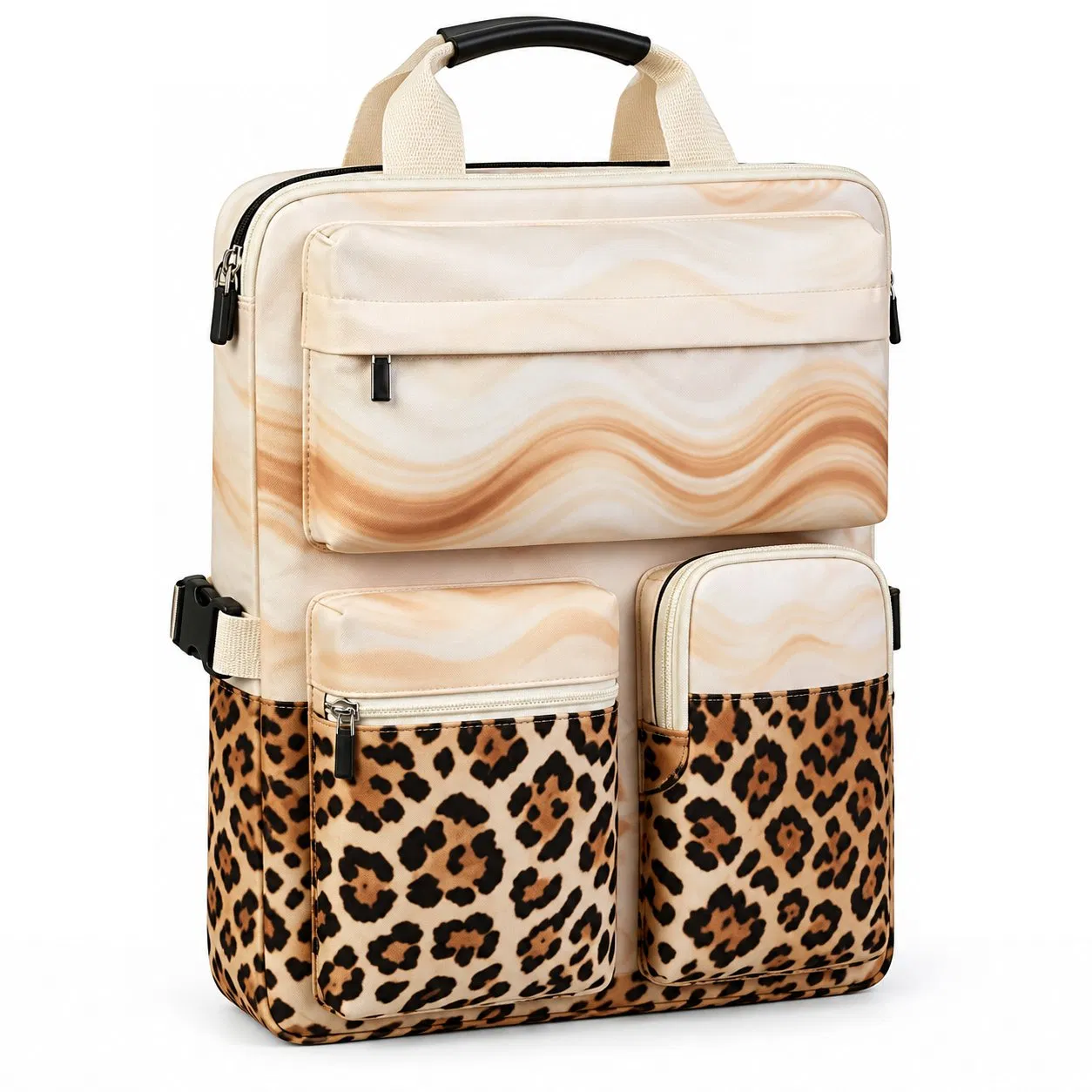 Custom Polyester Travel Backpack with Adjustable Organizer Compartments