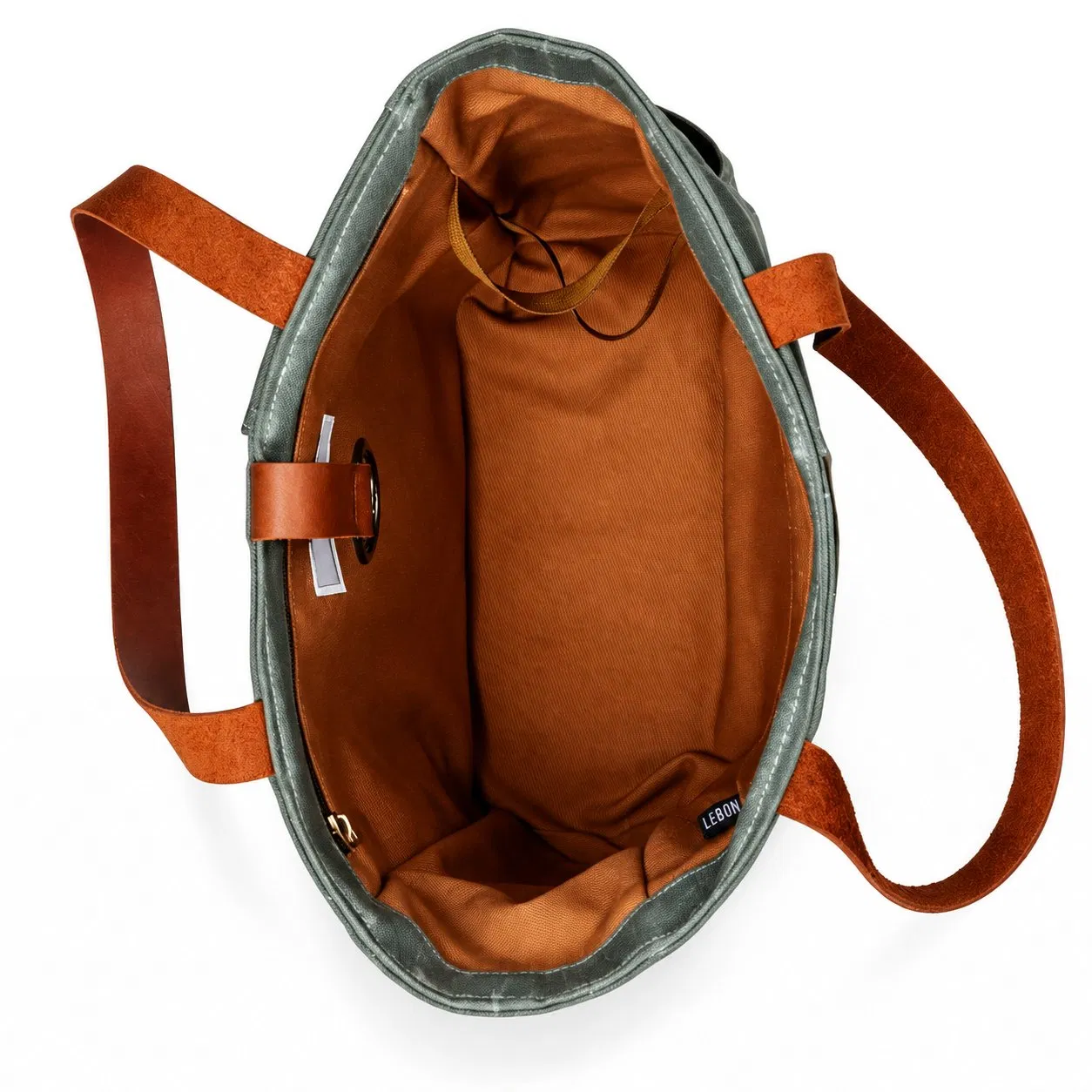 Custom Waxed Canvas Pickleball Tote Bag with Paddle Pockets and Ball Storage