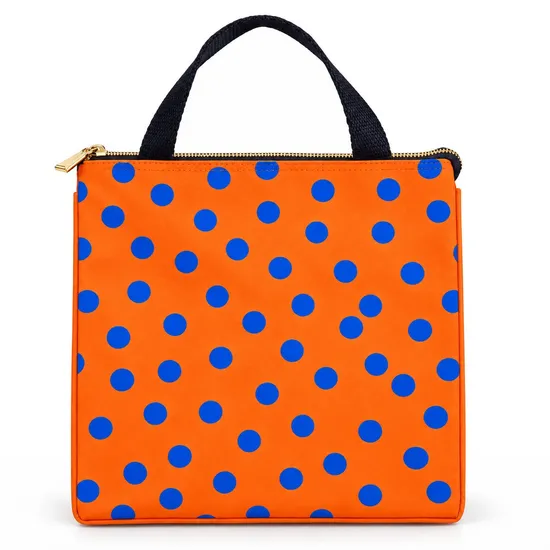 Custom Printed Insulated Lunch Cooler Bag with Zipper and Carry Handles