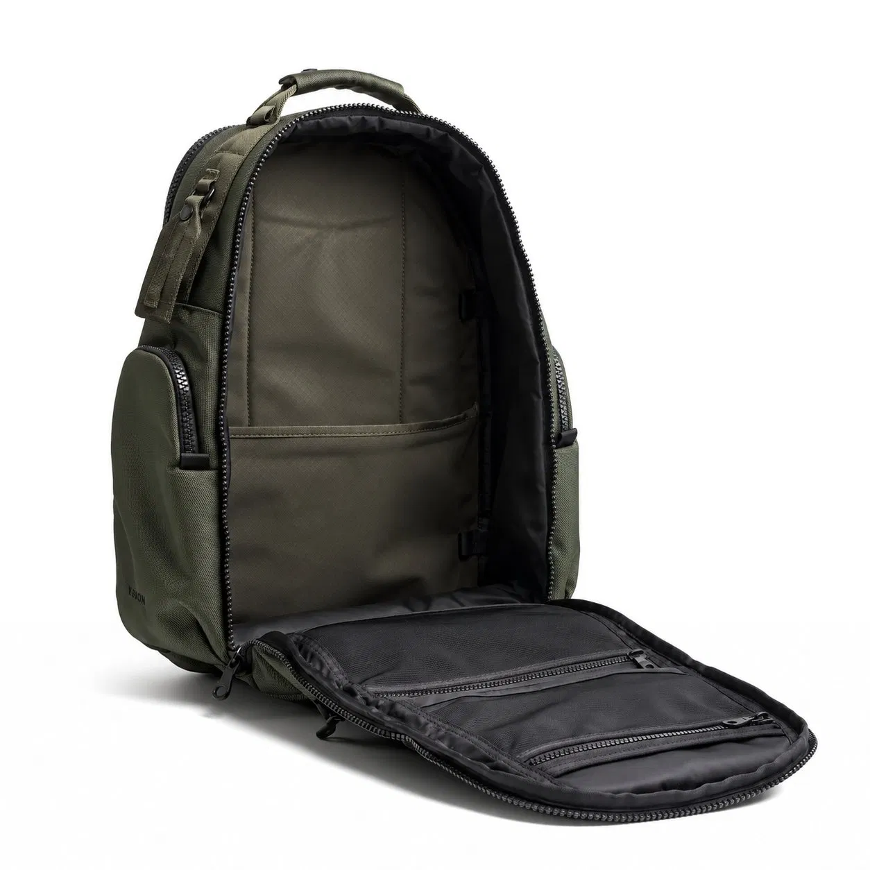 Custom Laptop Backpack with Zipper Compartments and Padded Shoulder Straps