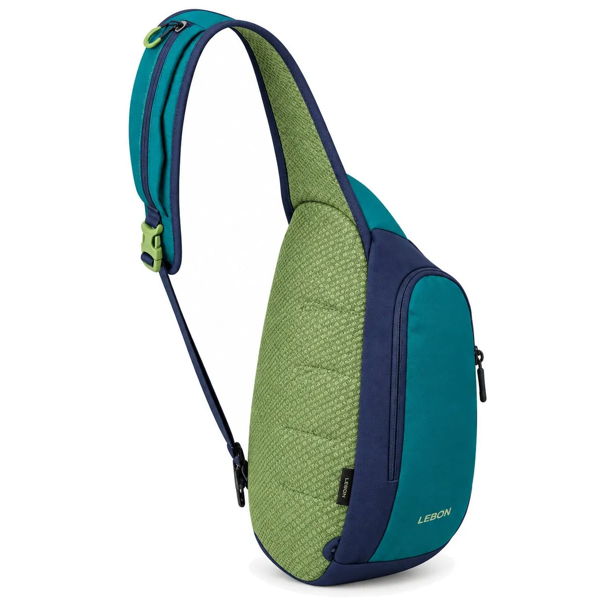 Custom 5L Polyester Sling Bag with Mesh Shoulder Strap and Dual Zip Access