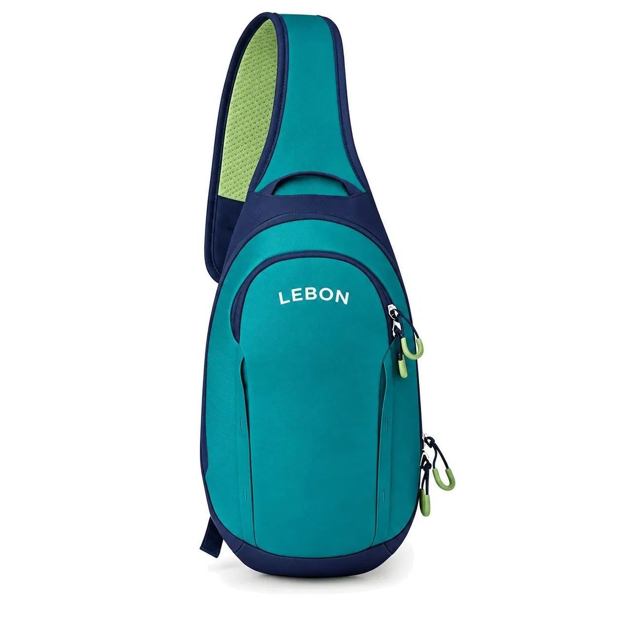 Custom 5L Polyester Sling Bag with Mesh Shoulder Strap and Dual Zip Access