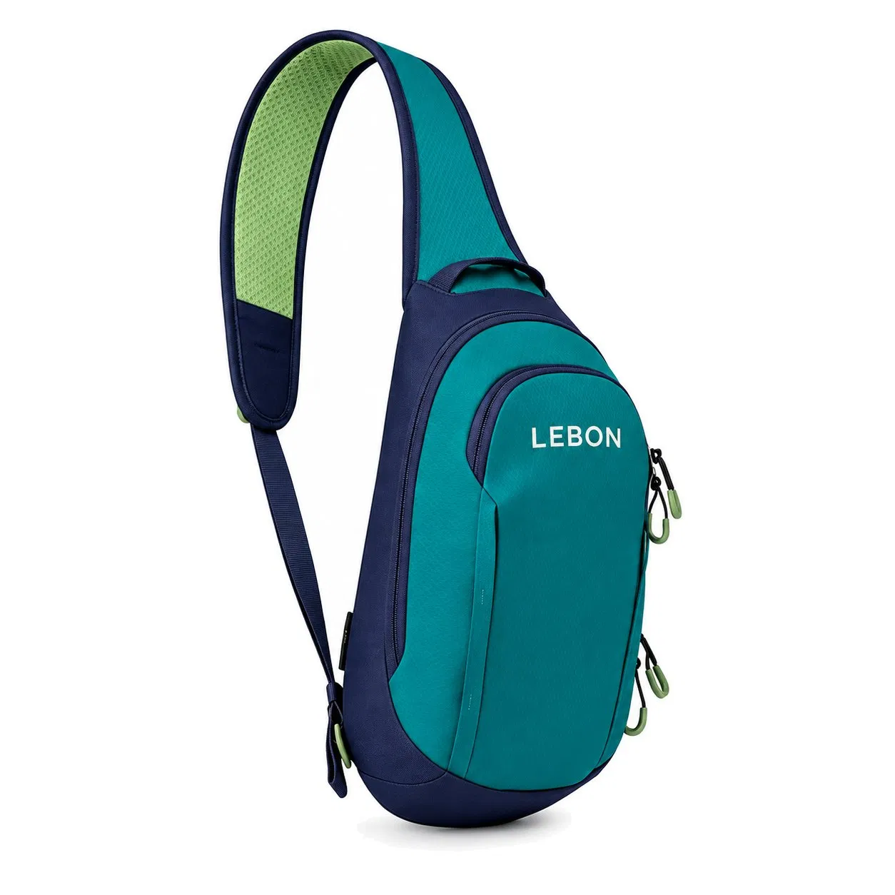 Custom 5L Polyester Sling Bag with Mesh Shoulder Strap and Dual Zip Access