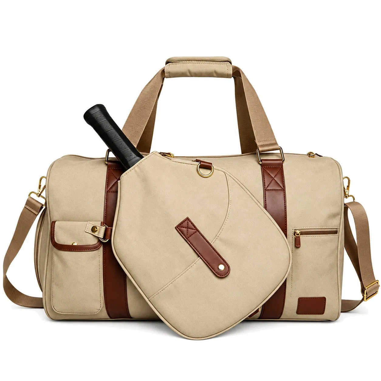 Custom Pickleball Duffle Bag with Paddle Holder and Shoe Compartment