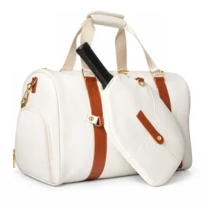 Custom Polyester Pickleball Duffle Bag with Paddle Pocket and Shoe Compartment