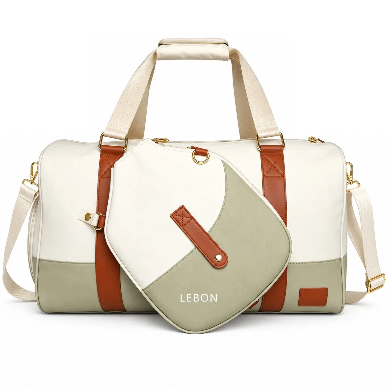 Custom Polyester Pickleball Duffle Bag with Paddle Pocket and Shoe Compartment