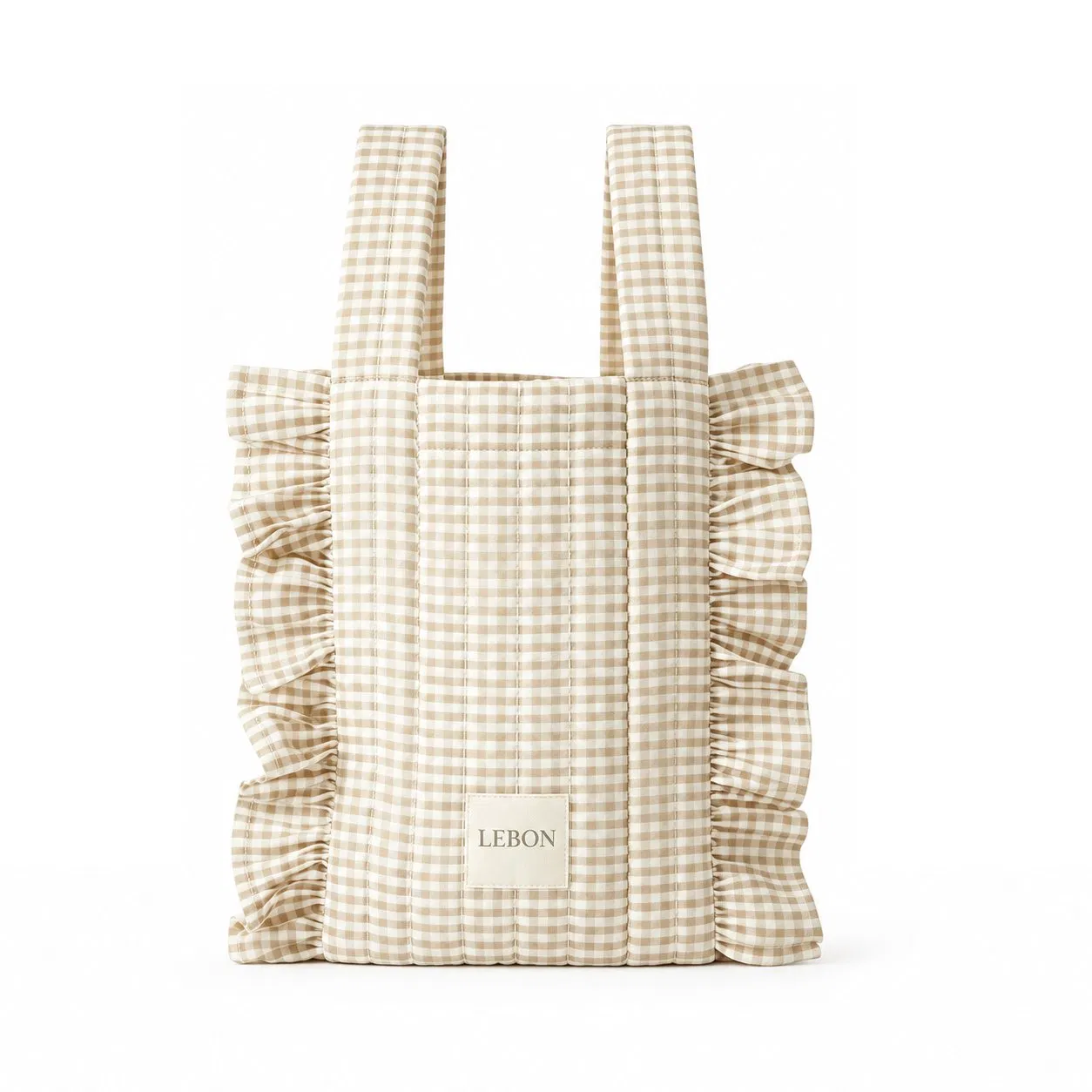 Custom Ruffle Quilted Baby Storage Tote and Stroller Organizer Bag