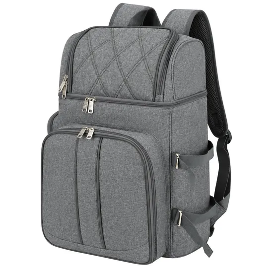 Reusable Insulated Picnic Cooler Backpack for Camping and Food Storage