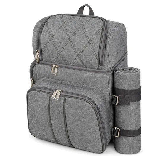 Reusable Insulated Picnic Cooler Backpack for Camping and Food Storage