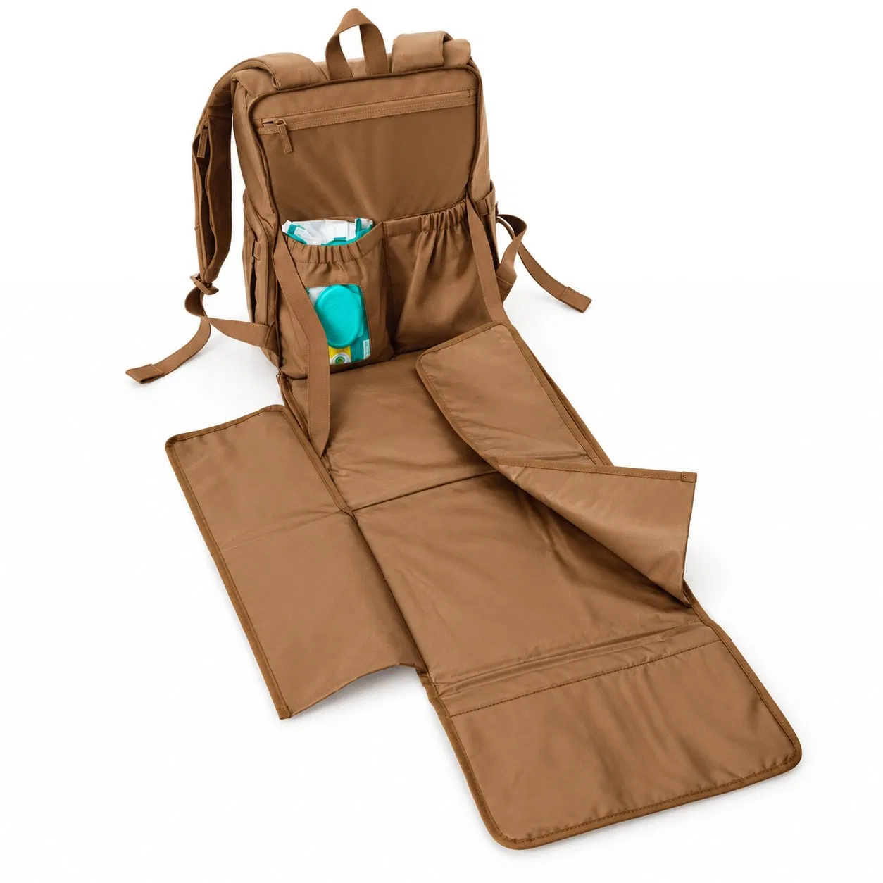 Custom Large Capacity Diaper Backpack with Changing Pad for Baby Travel