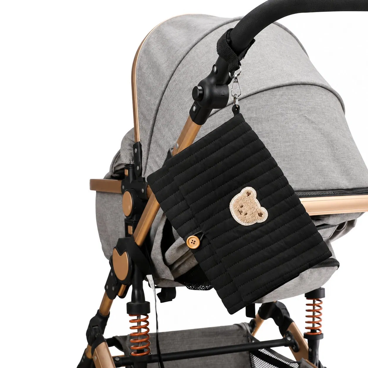 Custom Quilted Foldable Baby Diaper Organizer Pouch for Stroller Travel