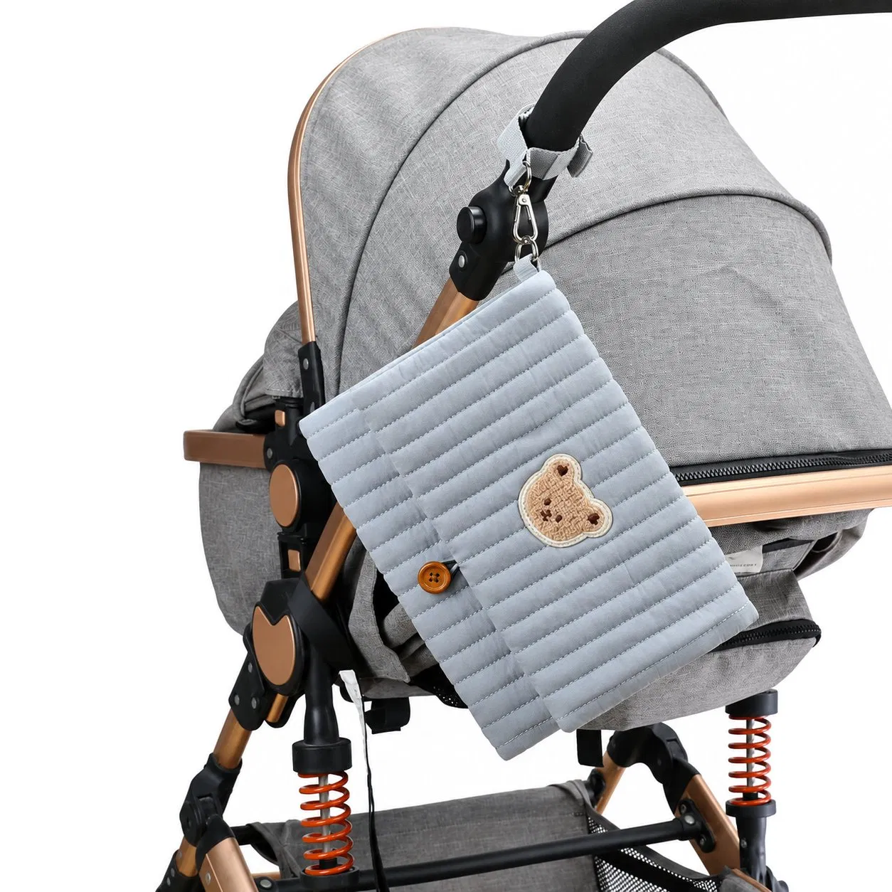 Custom Quilted Foldable Baby Diaper Organizer Pouch for Stroller Travel