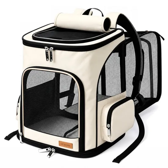 Custom Oxford Pet Carrier Bag with Breathable Mesh for Cats and Small Dogs