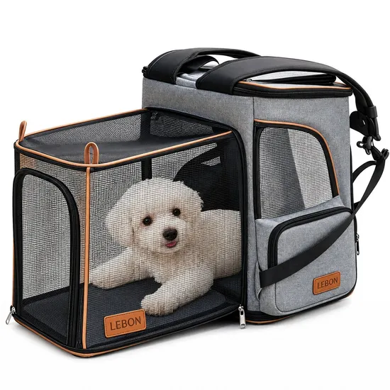 Custom Oxford Pet Carrier Bag with Breathable Mesh for Cats and Small Dogs