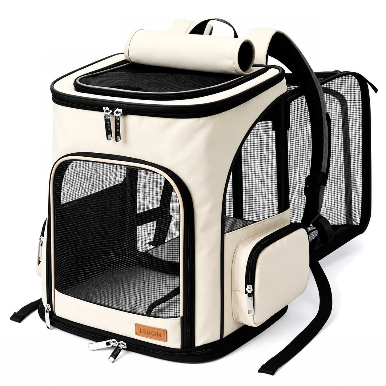 Custom Oxford Pet Carrier Bag with Breathable Mesh for Cats and Small Dogs