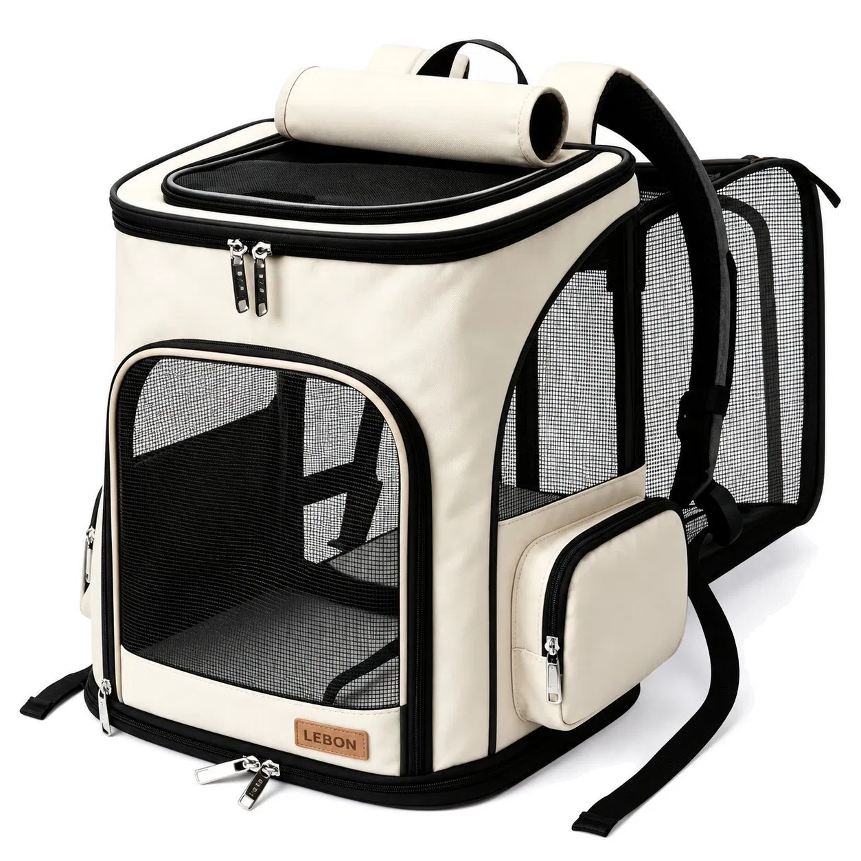 Custom Oxford Pet Travel Carrier Bag with Breathable Mesh for Small Pets