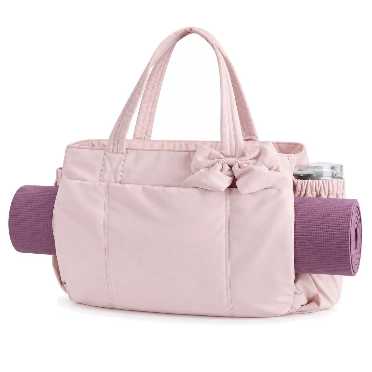 Custom Logo Quilted Puffer Tote Bag with Compartments for Travel Gym Work