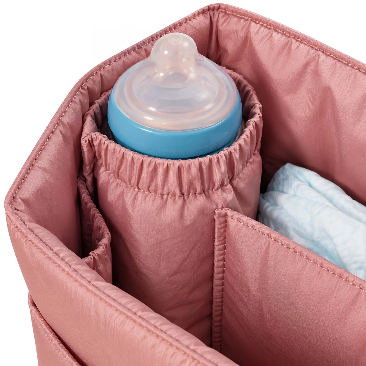 Custom Nylon Baby Stroller Organizer Diaper Caddy Crossbody Bag