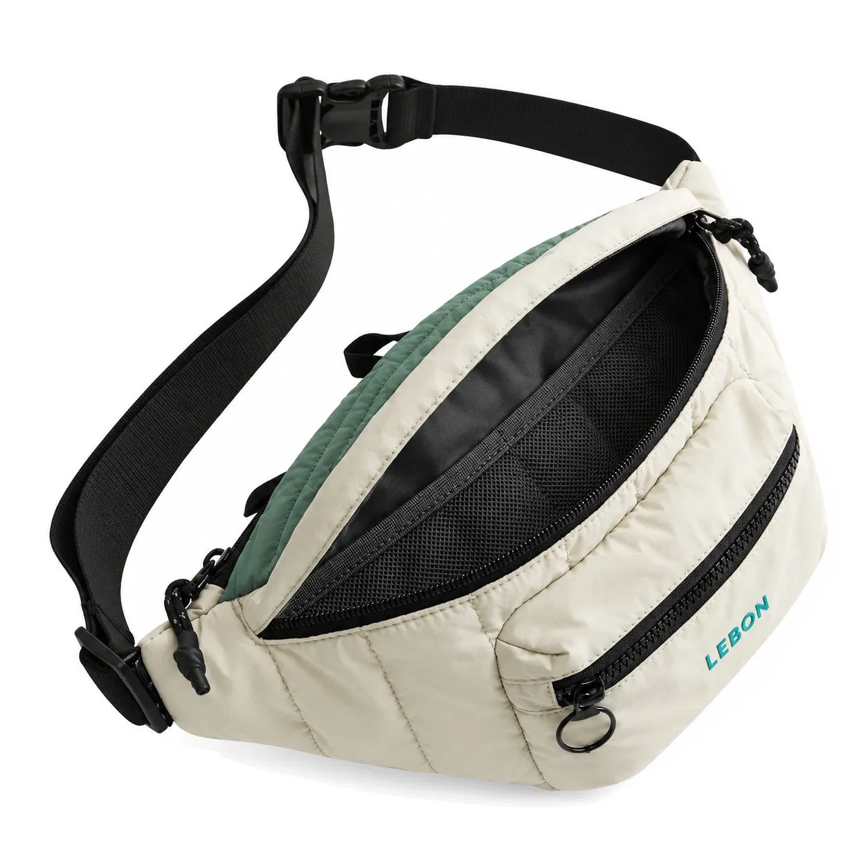 Custom Quilted Nylon Waist Sling Bag for Travel Sports and Daily Use