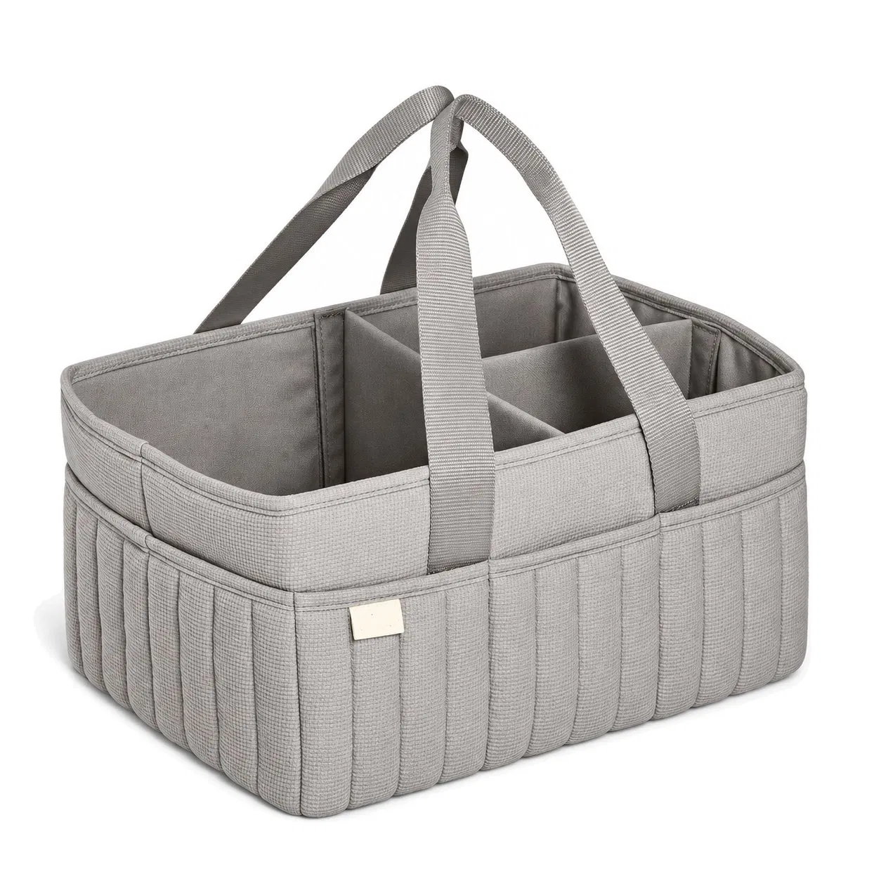 Portable Foldable Diaper Caddy Organizer with Carry Handles and Divided Storage