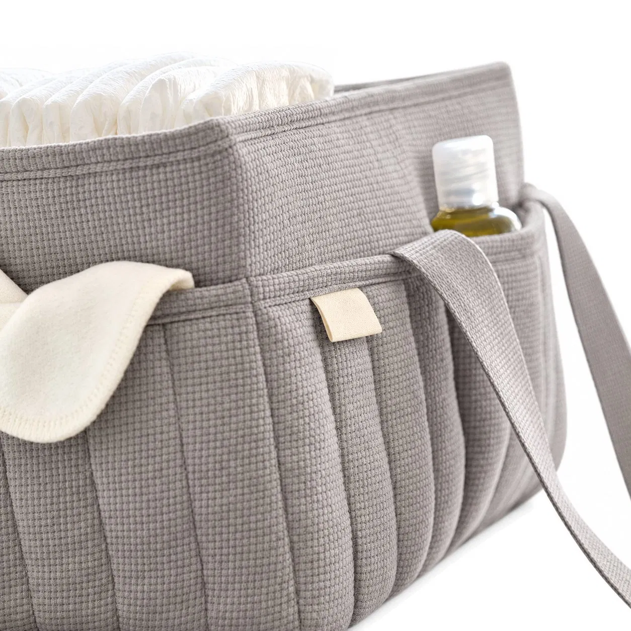 Portable Foldable Diaper Caddy Organizer with Carry Handles and Divided Storage