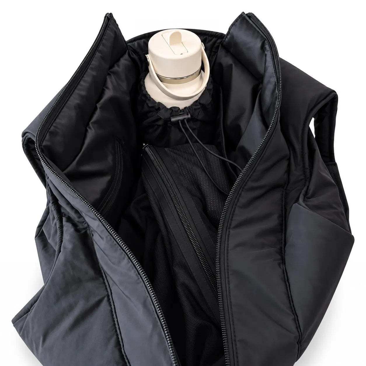 Custom Nylon Puffer Tote Bag with Zipper Closure for Daily Essentials