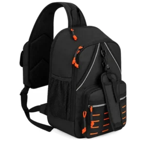 900d Oxford Fishing Sling Crossbody Bag with Multiple Compartments and Scissor Pocket