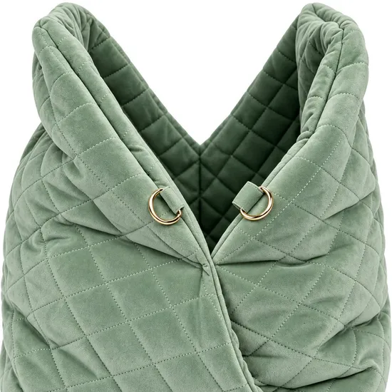 Portable Foldable Nylon Pet Crossbody Carrier Bag with Mat and Adjustable Mesh Opening
