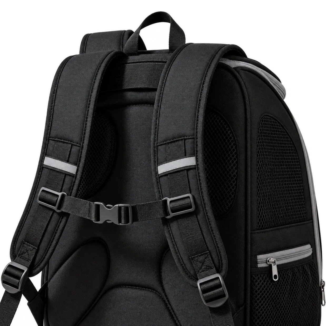 Expandable Oxford Pet Backpack Carrier with Breathable Mesh Panels