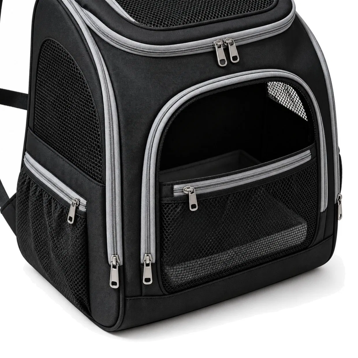 Expandable Oxford Pet Backpack Carrier with Breathable Mesh Panels